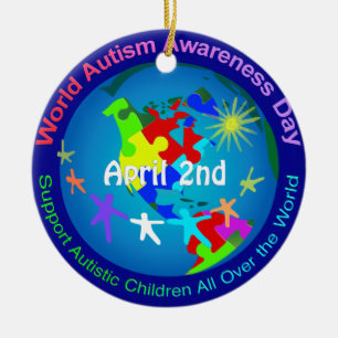 World Autism Awareness Day Ceramic Ornament