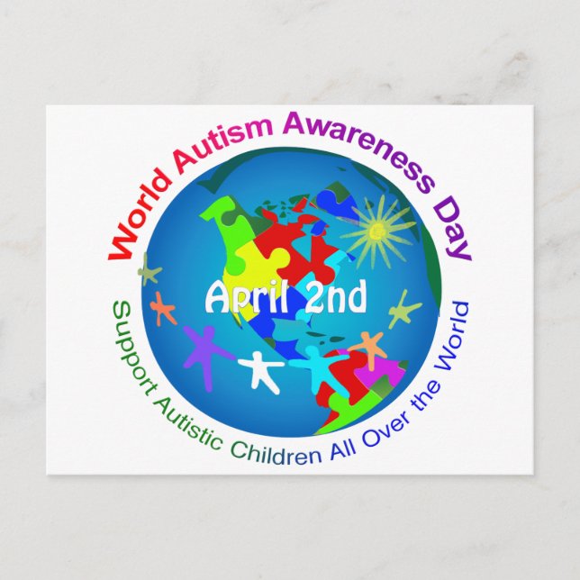 World Autism Awareness Day Postcard (Front)