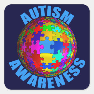 World Autism Awareness Square Sticker