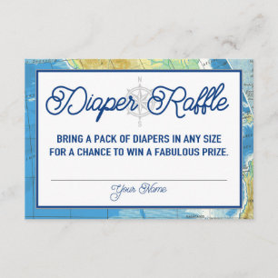 World Await Baby shower Diaper Carte Raffle