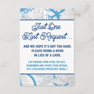 World Awaits Baby Shower Book Request Card