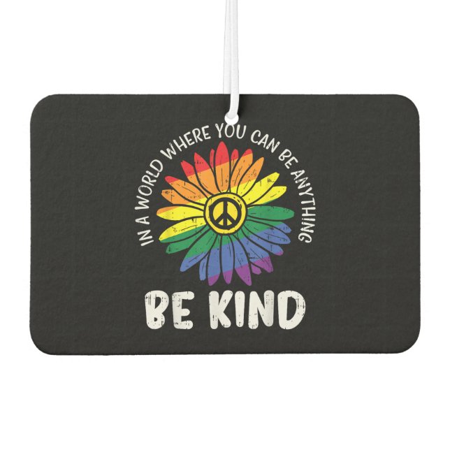 World Be Kind Rainbow Air Freshener (Front)