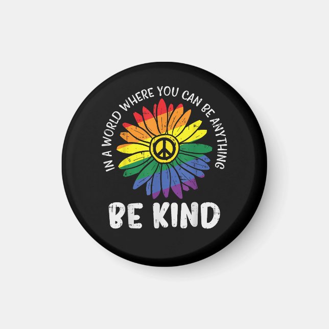 World Be Kind Rainbow Magnet (Front)