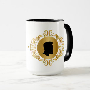 World Beard Day Mug with Bearded Man Silhouette