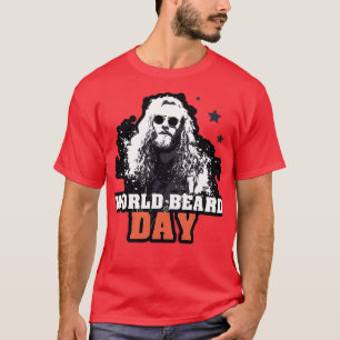 World Beard Day sticker and t 3 T-Shirt