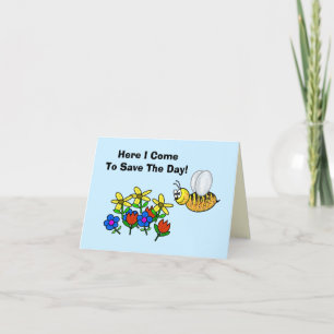 World Bee Day Card with Pollen Covered Bee