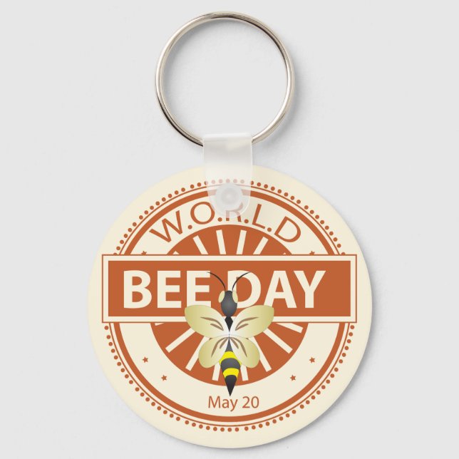 World Bee Day Keychain (Front)