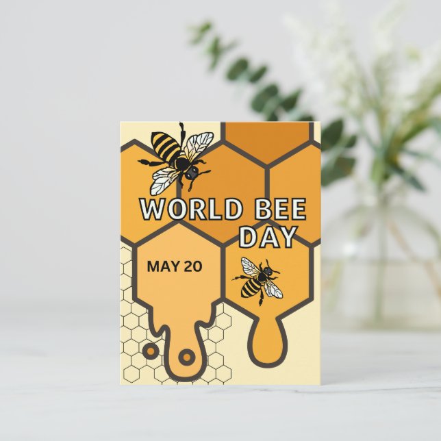 World Bee Day Postcard (Standing Front)