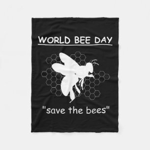 World Bee Days - Save The Bees - Environmental Fleece Blanket