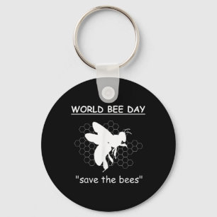 World Bee Days - Save The Bees - Environmental Keychain