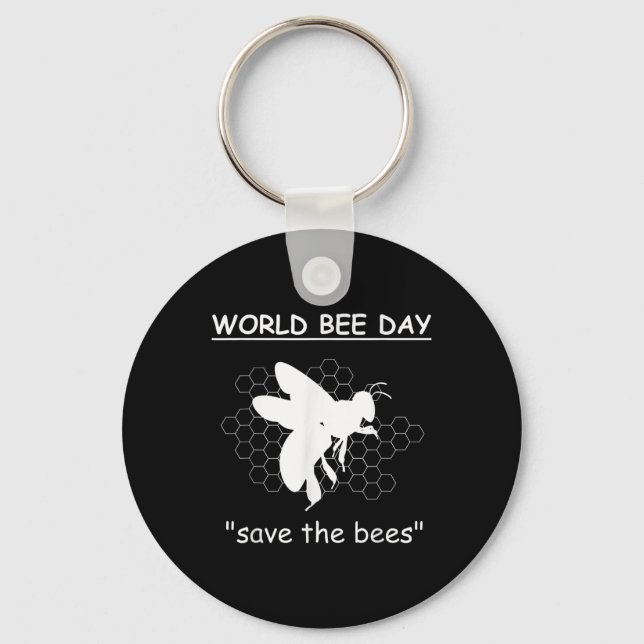 World Bee Days - Save The Bees - Environmental Keychain (Front)