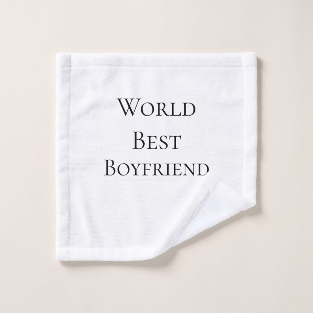 World best boyfriend husband man valentine's day m (Gant de toilette)
