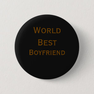 World best boyfriend husband man valentine's day m 2 inch round button