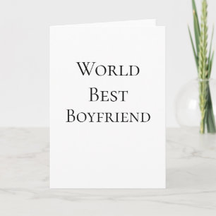 World best boyfriend husband man valentine's day m card