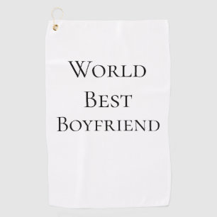 World best boyfriend husband man valentine's day m golf towel