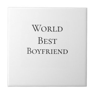 World best boyfriend husband man valentine's day m tile