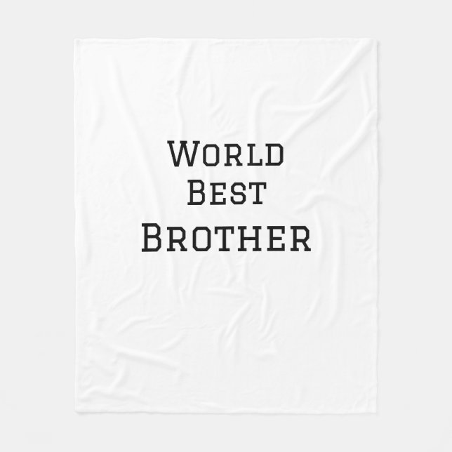 World best brother add name text sports text simpl fleece blanket (Front)