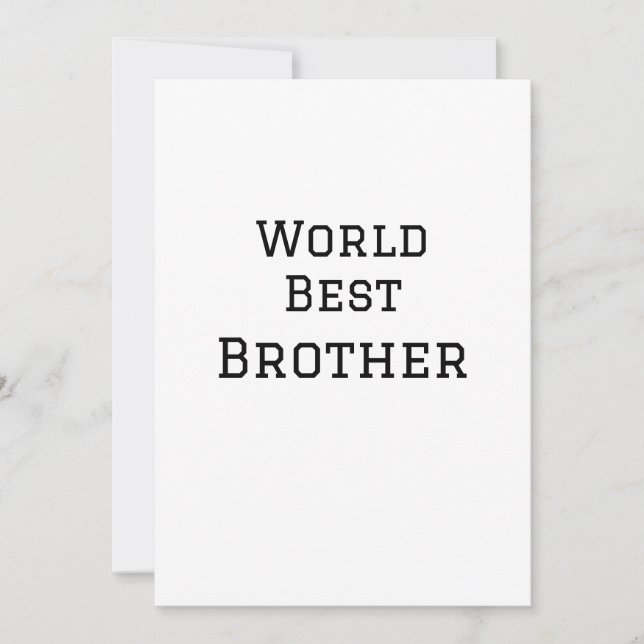 World best brother add name text sports text simpl holiday card (Front)