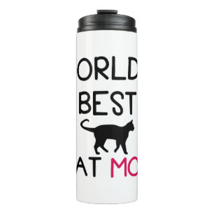 world best cat mom thermal tumbler