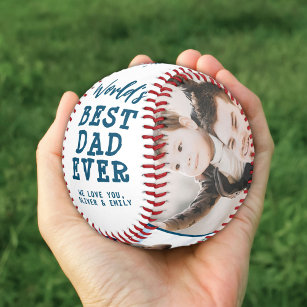World Best Dad 3 Photo Collage Keepsake   Baseball