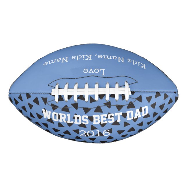 World Best Dad, Customizable Football Gift, (Front)