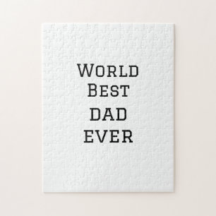 World best dad ever fat add name text sports text  jigsaw puzzle