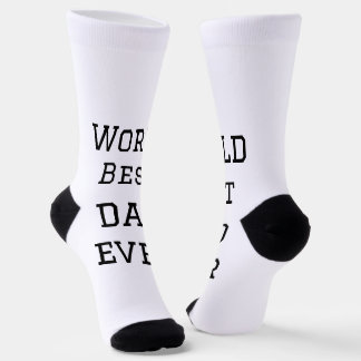 World best dad ever fat add name text sports text  socks
