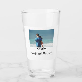 world best dad ever photo name date simple fathers glass