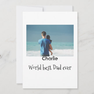 world best dad ever photo name date simple fathers invitation