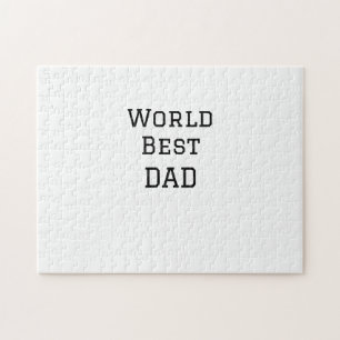 World best DAD FATHER add name text sports text  Jigsaw Puzzle