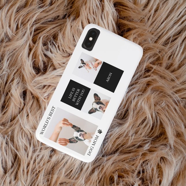 World Best Dog Mom | Collage Dog Photo Case-Mate iPhone Case (Creator Uploaded)