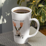 World Best Dog Mom | Collage Dog Photo Latte Mug<br><div class="desc">A collage dog photo gift for the World's Best Dog Mom is a heartfelt and thoughtful way to celebrate the love and dedication of a pet parent. This unique gift features a collection of favourite photos of the beloved furry friend, arranged in a beautiful collage that captures the special moments...</div>