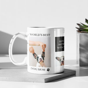 World Best Dog Mom Collage Dog Photo Mug