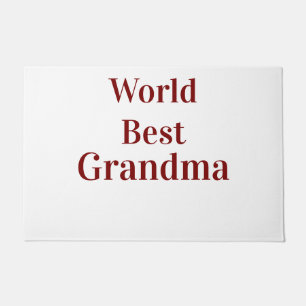 World best Grandma grandmother grandparents pink n Doormat