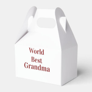 World best Grandma grandmother grandparents pink n Favor Box