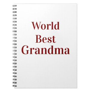 World best Grandma grandmother grandparents pink n Notebook