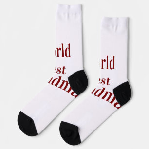 World best Grandma grandmother grandparents pink n Socks