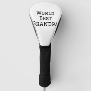 World best Grandpa add name text sports text simpl Golf Head Cover
