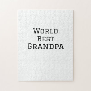 World best Grandpa add name text sports text simpl Jigsaw Puzzle