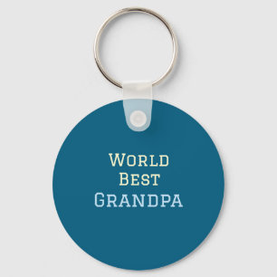World best Grandpa add name text sports text simpl Keychain