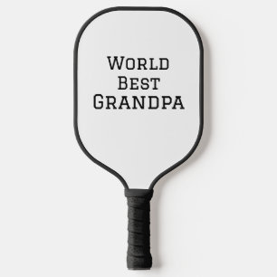 World best Grandpa add name text sports text simpl Pickleball Paddle