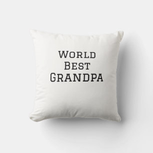 World best Grandpa add name text sports text simpl Throw Pillow