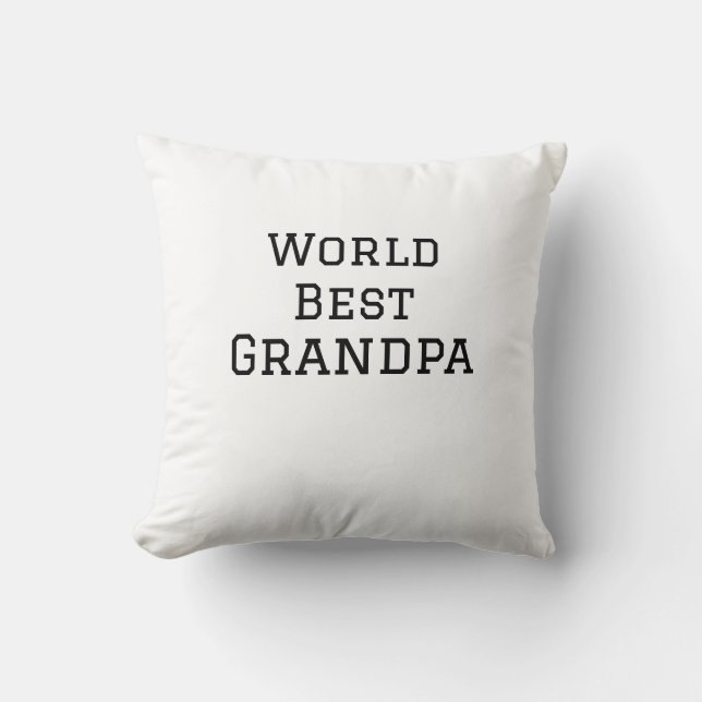 World best Grandpa add name text sports text simpl Throw Pillow (Front)