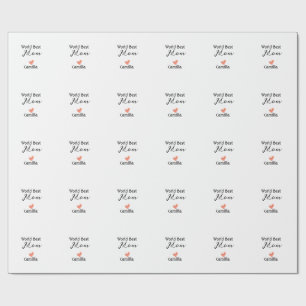 World best mom happy mother's day grandma namheart wrapping paper