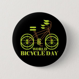 World Bicycle Day 2 Inch Round Button