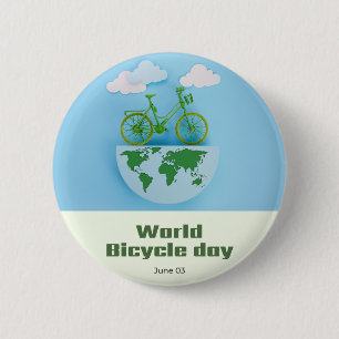World Bicycle Day 2 Inch Round Button