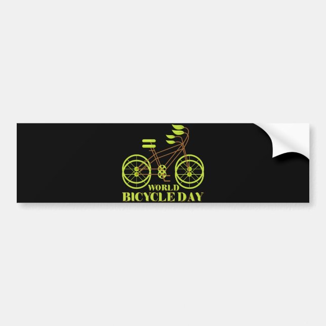 World Bicycle Day Bumper Sticker (Front)