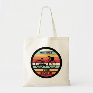 World Bicycle Day Personalized Retro Tote Bag