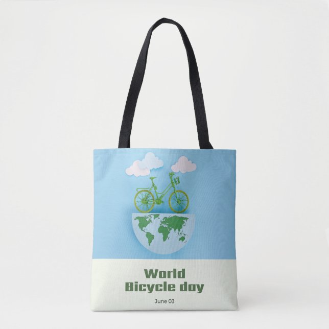 World Bicycle Day Tote Bag (Front)
