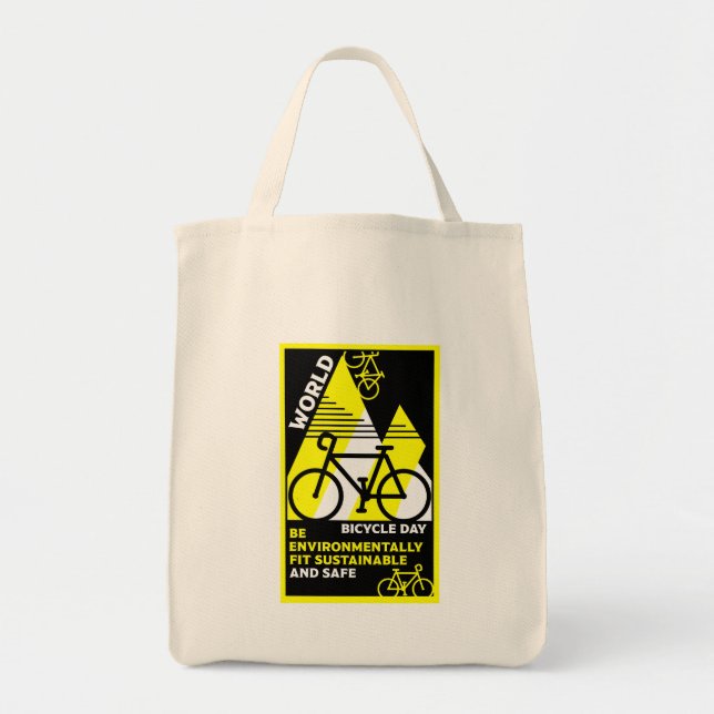 World Bicycle Day Tote Bag (Front)